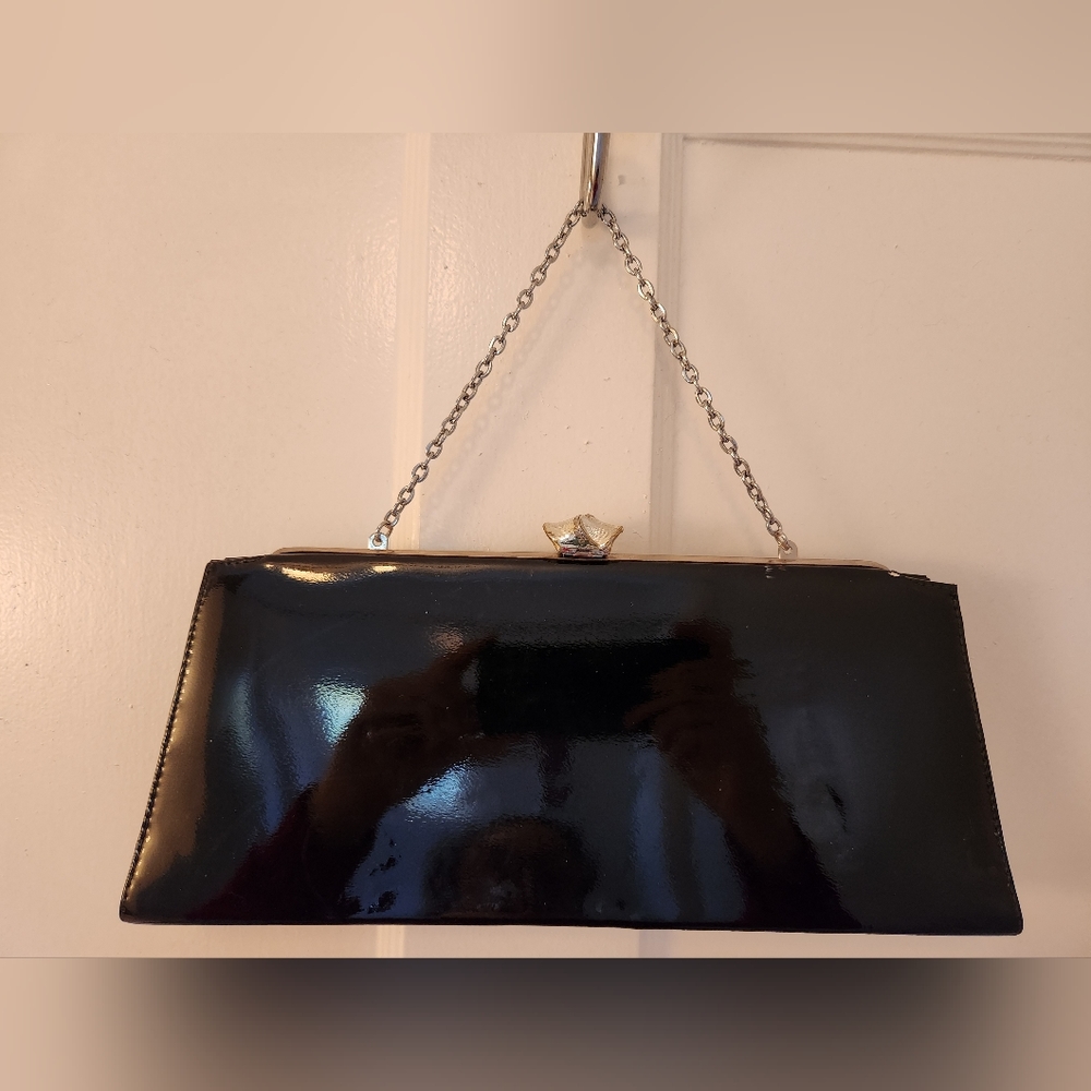 🖤Patent Faux Leather Black Clutch🖤